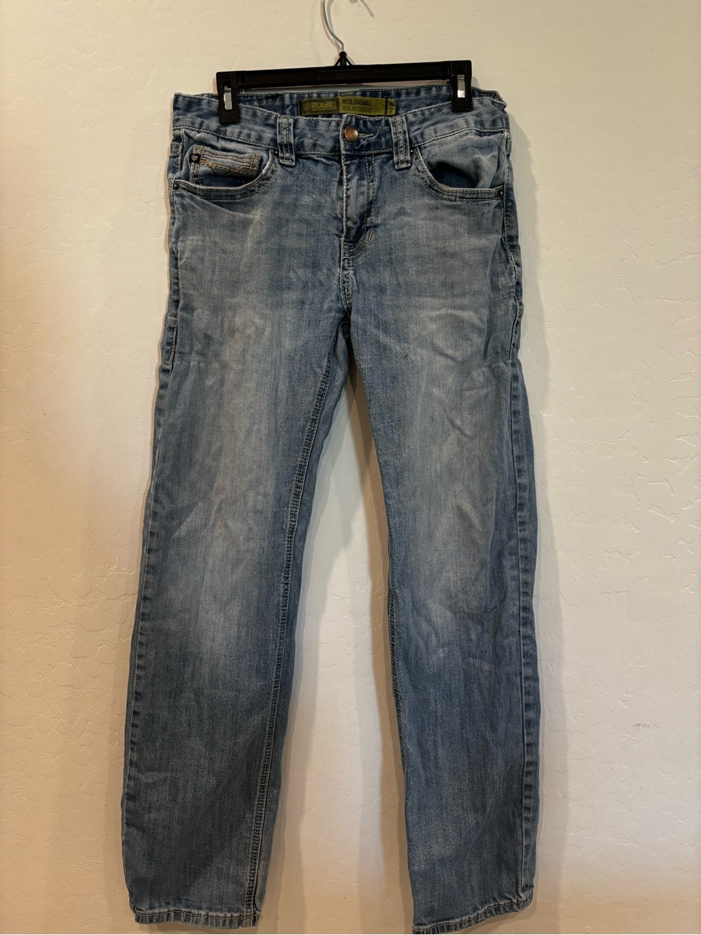 Men's Light Blue Straight-Leg Jeans